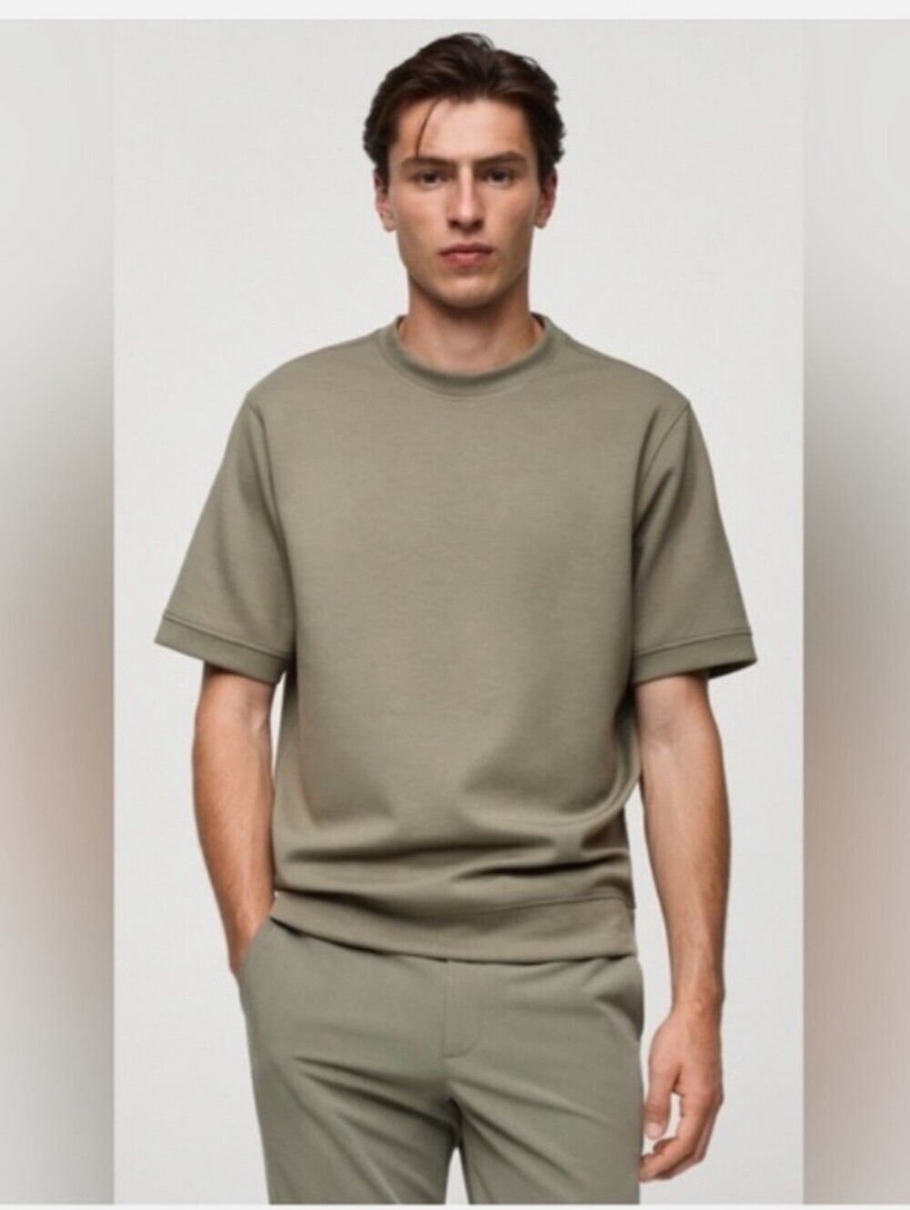 Amongst Others Misty Green Boxy Short Sleeve Large NWOT